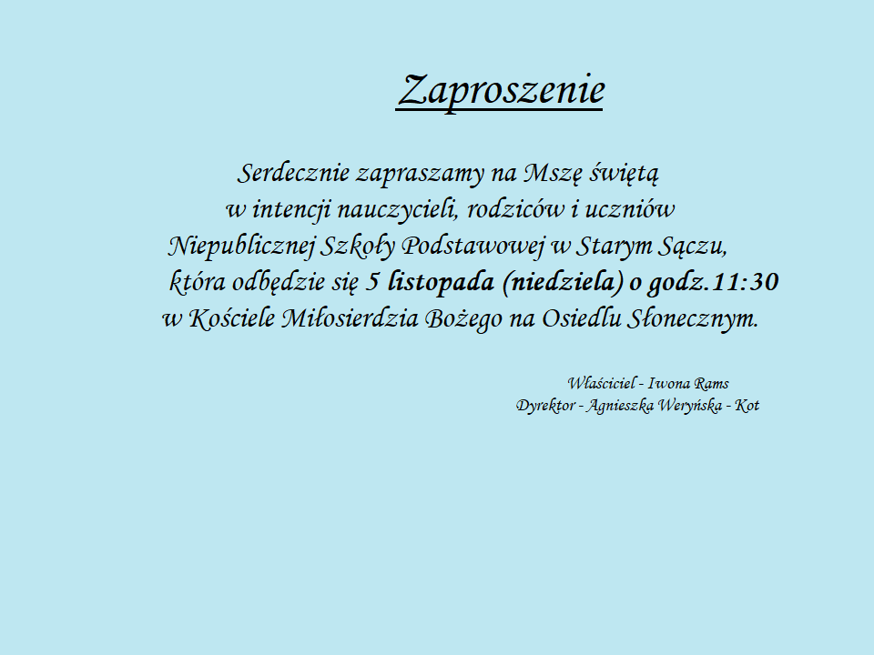 ZAPROSZENIE