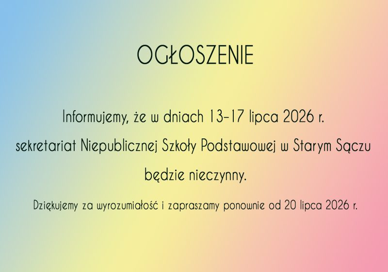 📢OGŁOSZENIE 📢